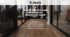Desktop Screenshot of juelich-maschinenbau.de