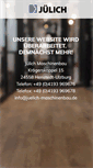 Mobile Screenshot of juelich-maschinenbau.de