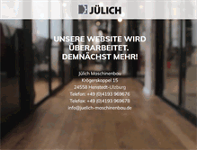 Tablet Screenshot of juelich-maschinenbau.de